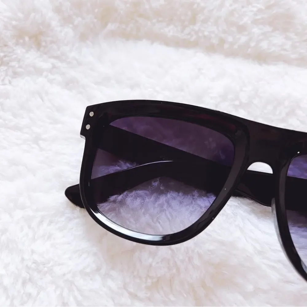 Simon Black & Purple Classic Sunglasses